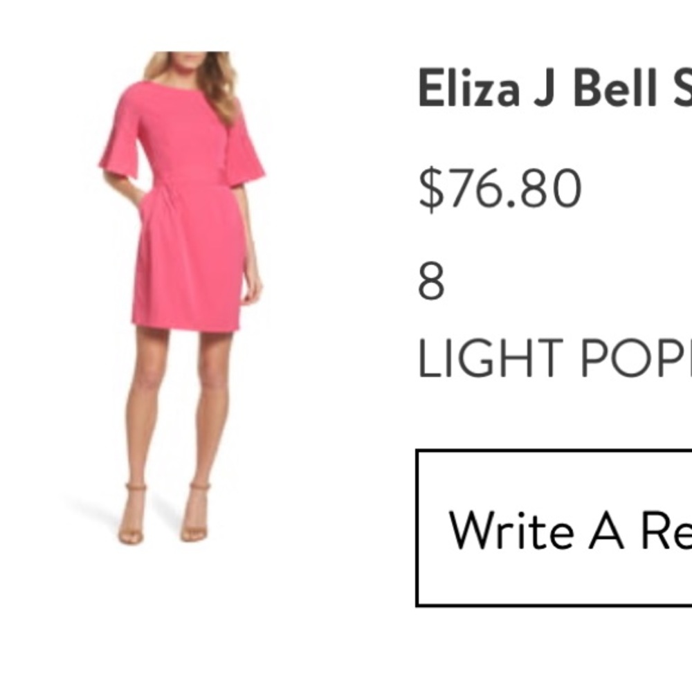 Pink wedding guest dress. Only worn once!